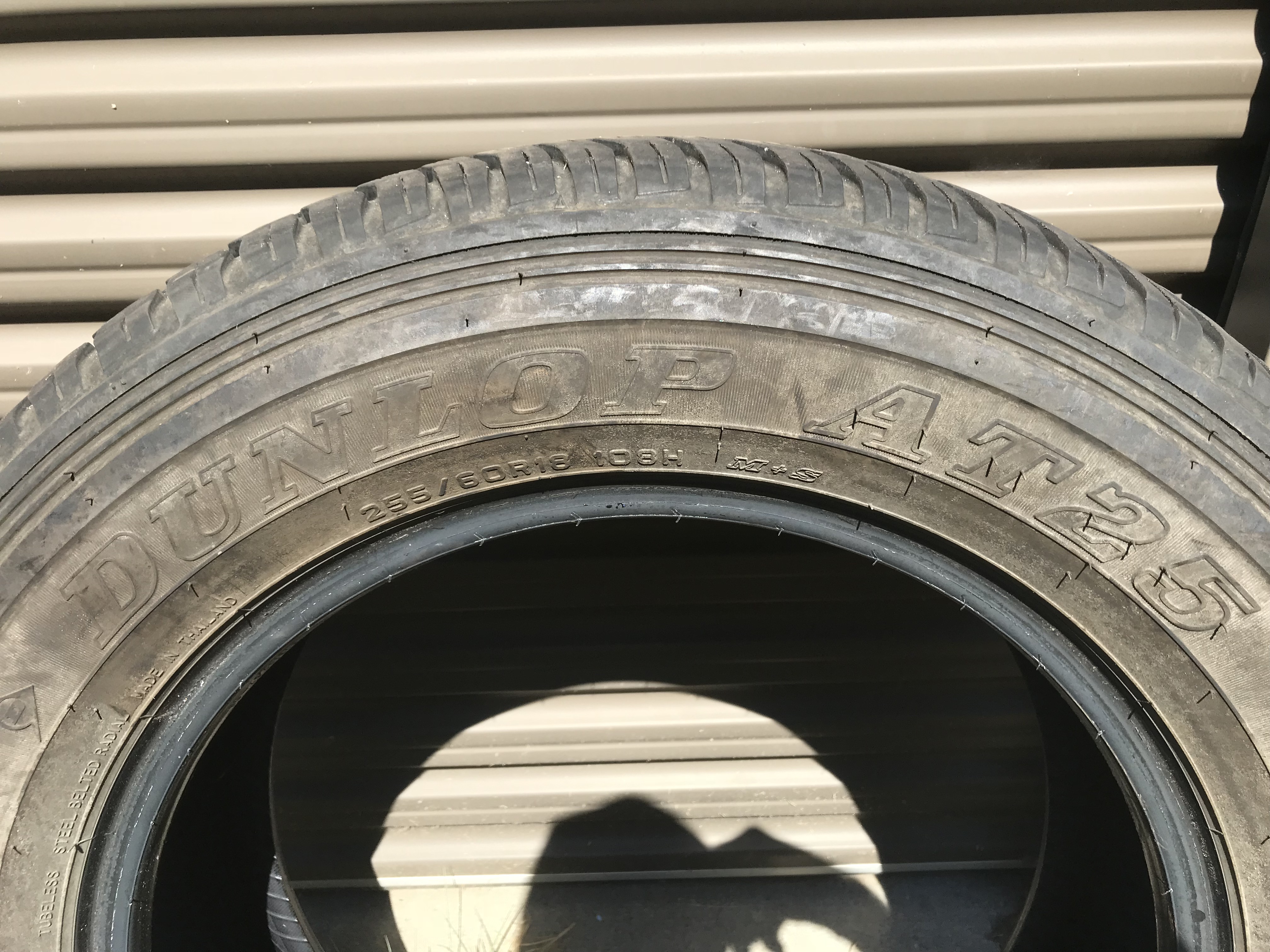 2 Tires Dunlop AT 25, 255/60R18 108H