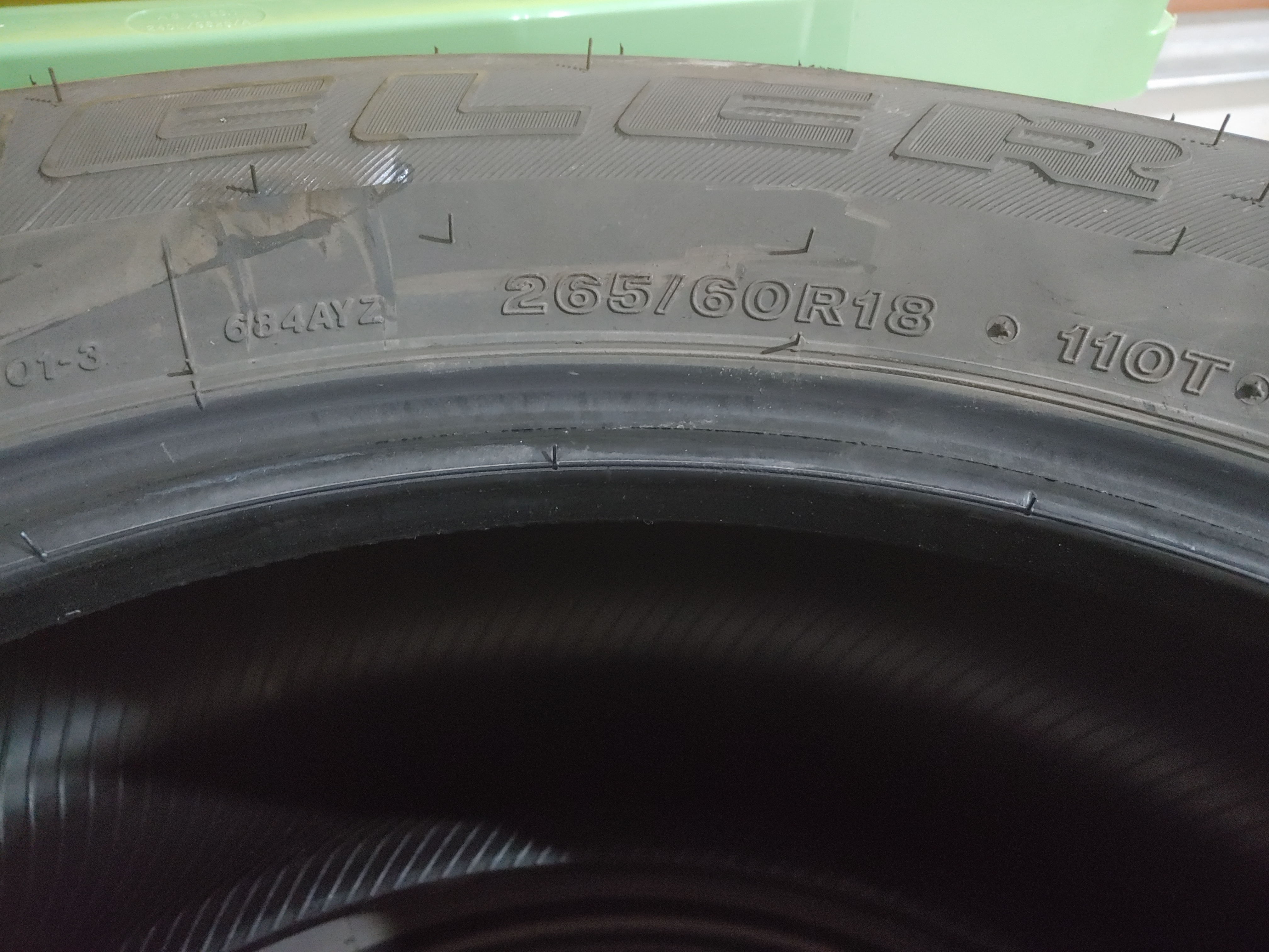 Bridgestone Dueller H/T 265/60/R18 set of 4 tyres